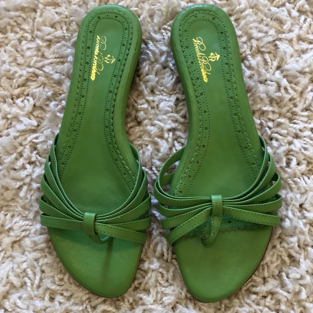 Never worn Brooks Brothers strappy sandals.